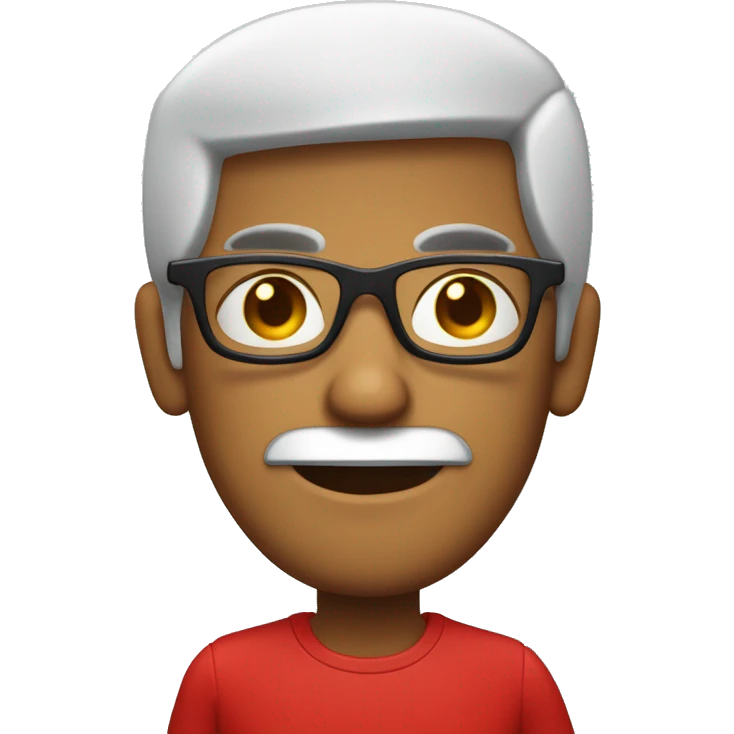 hombre con brazos cruzados y gafas roja emoji