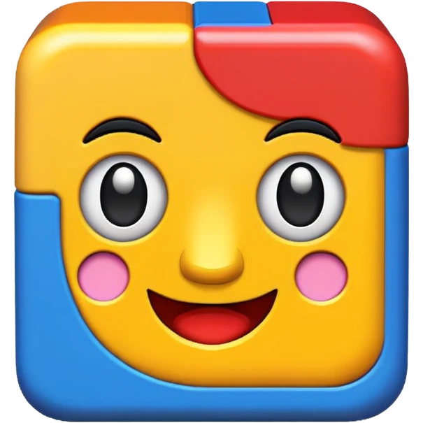 Pixel style 3d emoji