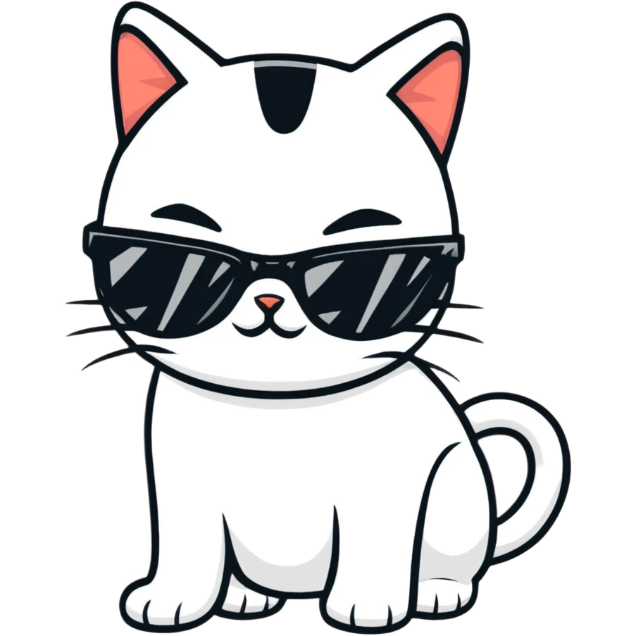 Cat with sunglasses emoji