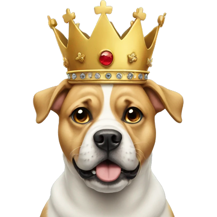 Dog with a crown emoji