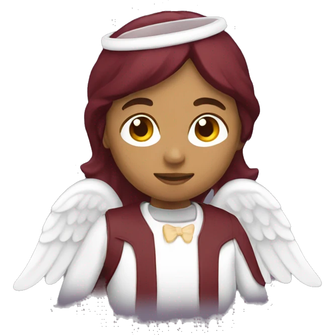 burgundy white angel emoji