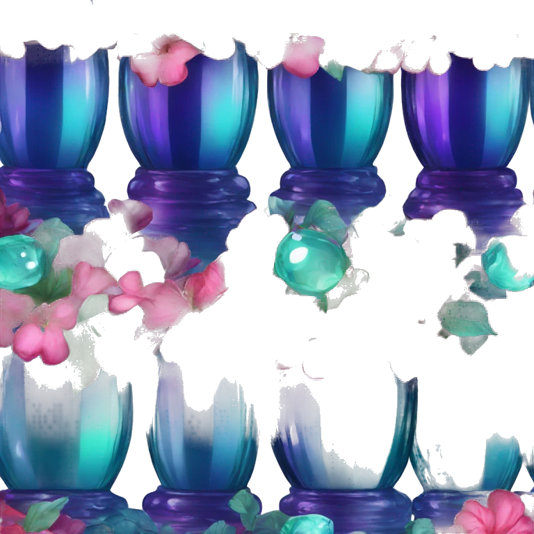 glossy jewel toned glass vase  emoji