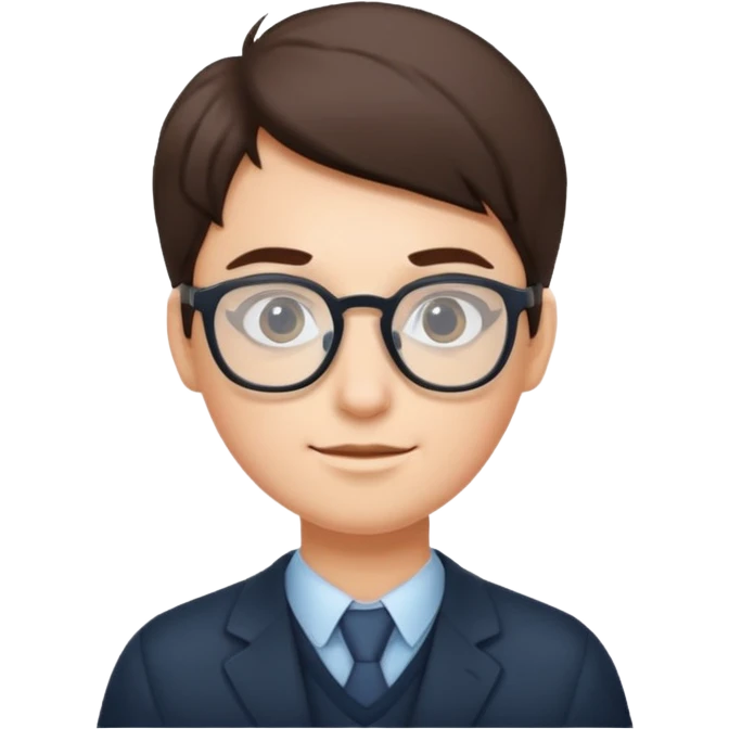 умный чиловек в очках emoji