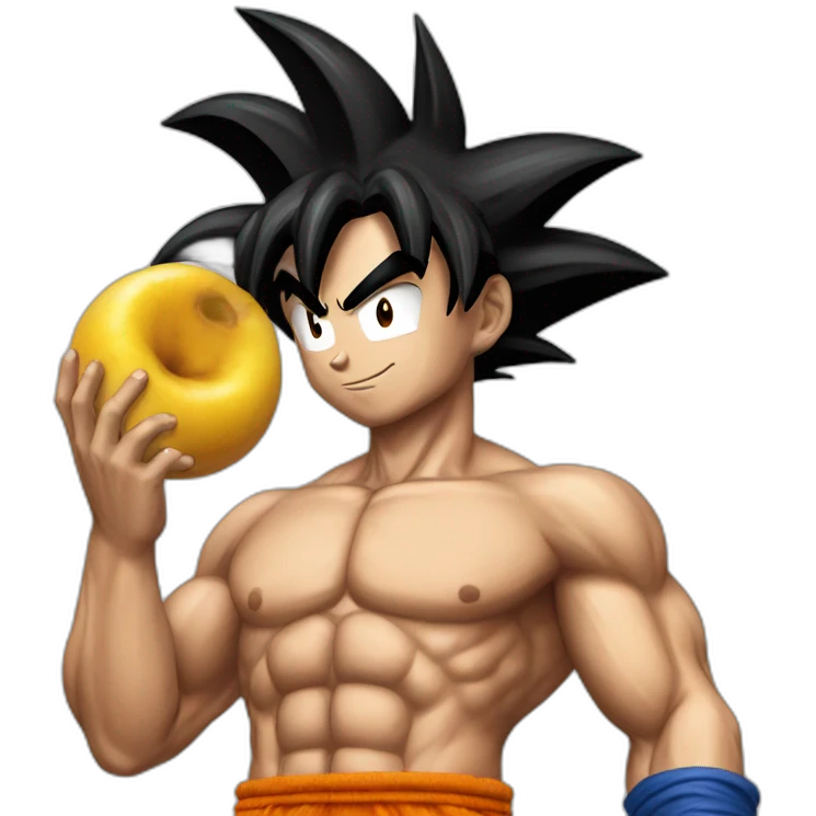 does goku clean nuts? emoji