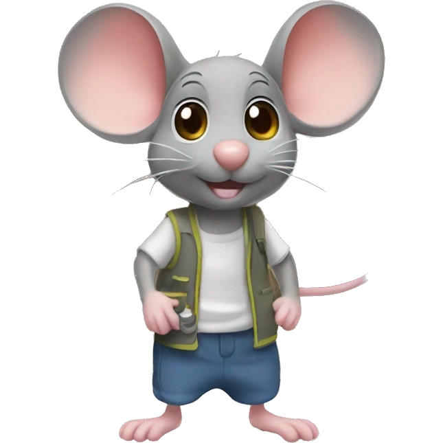 Mouse in house ￼ emoji
