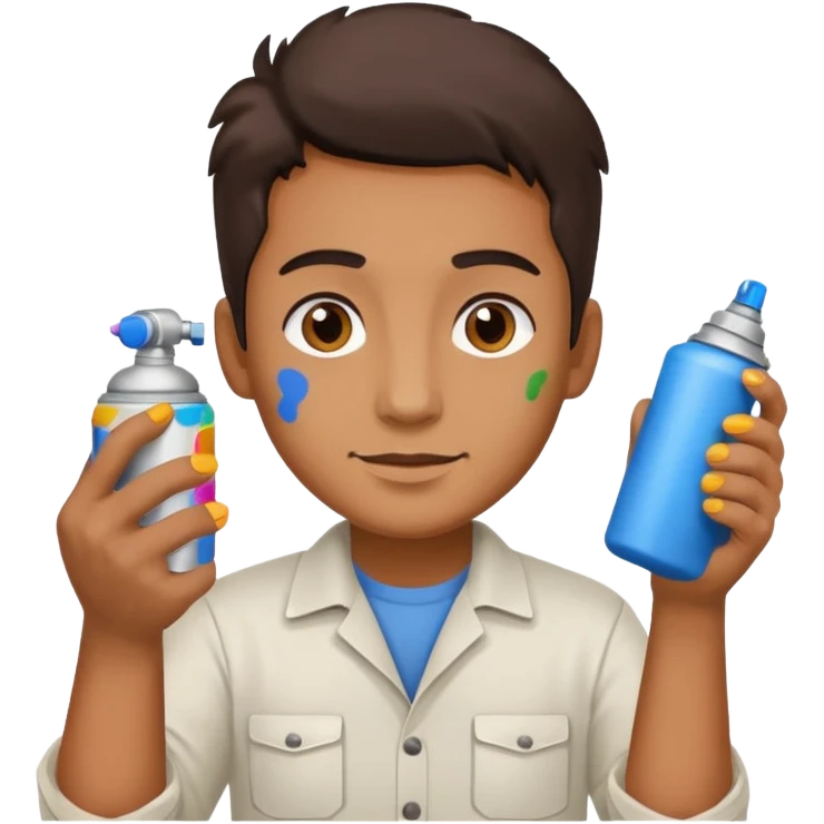 Painter + spray can emoji