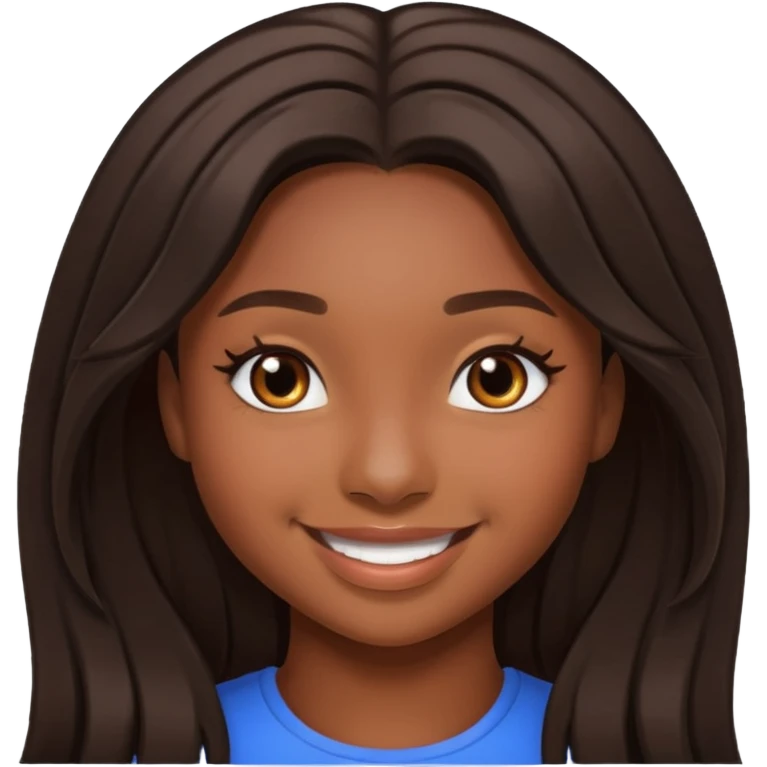 Normani with long dark brown hair emoji