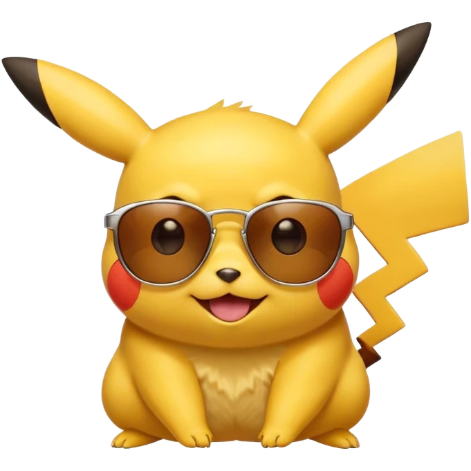Pikachu with sunglasses  emoji