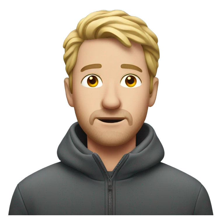 White man stuck in snow emoji