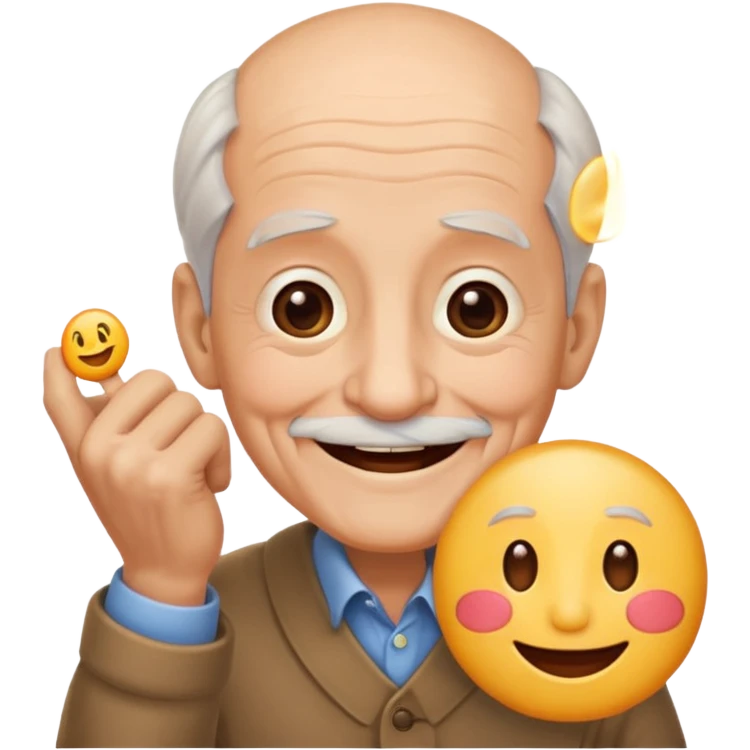Puedes  hacer un abuelo en emoji emoji