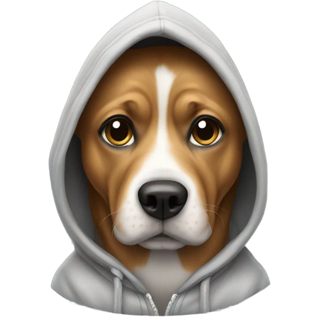 Dog wearing hoodie  emoji