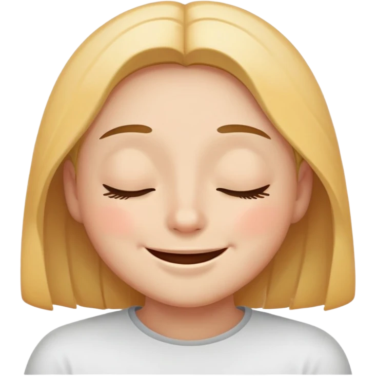 A cheerful, smiling face with closed, upward-angled eyes and a content expression, conveying happiness, joy, or satisfaction. emoji