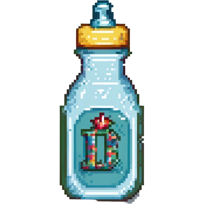 baby bottle with letter J monogram emoji
