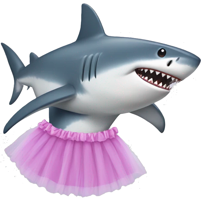 Shark wearing a tutu  emoji