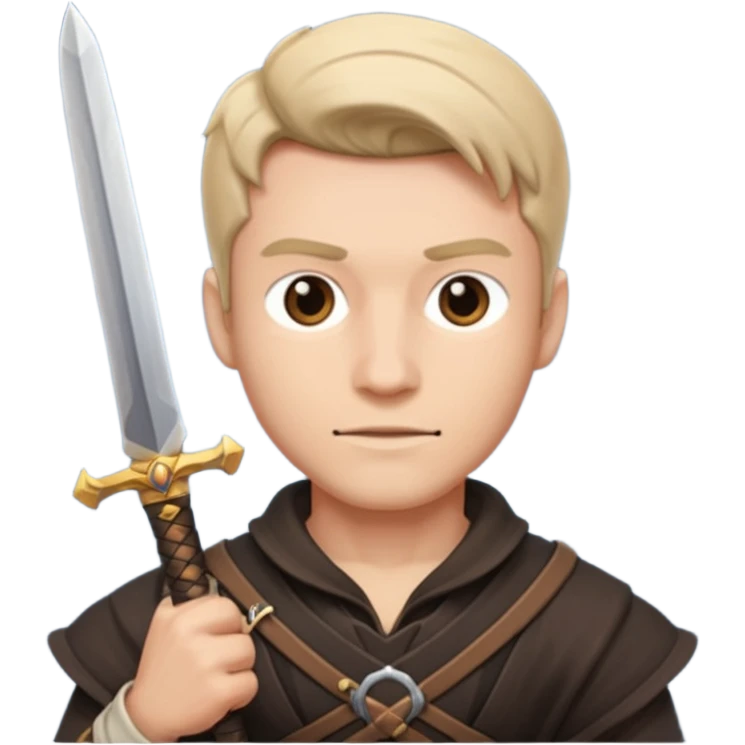 فارس حديدي يحمل سيف emoji