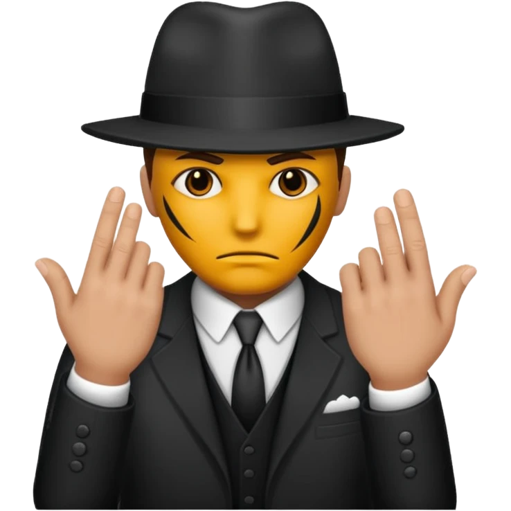 Peux tu me faire un gangster cagouler qui prie  emoji