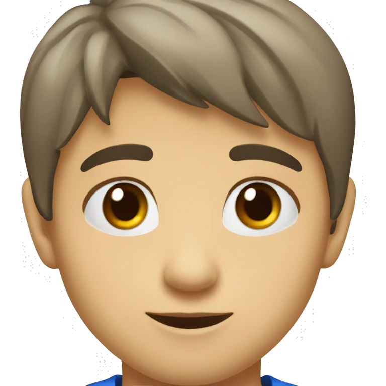 niño pequeño rubio de ojos azules grandes emoji