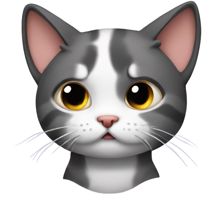 Glaring cute kitty emoji