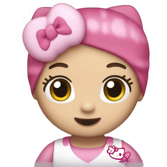 Hello kitty wave hi emoji