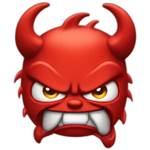 angry devil with steam out of ears emoji
