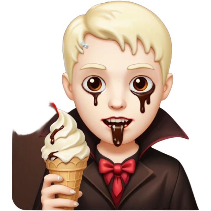 vampire with ice cream emoji
