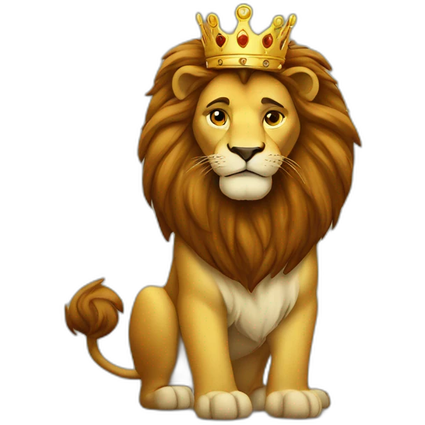 Lion with king emoji