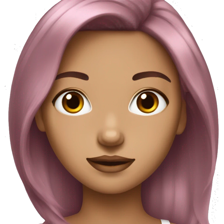 girly whit hair color borgoña emoji