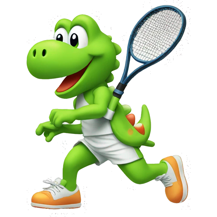yoshi playing tennis emoji