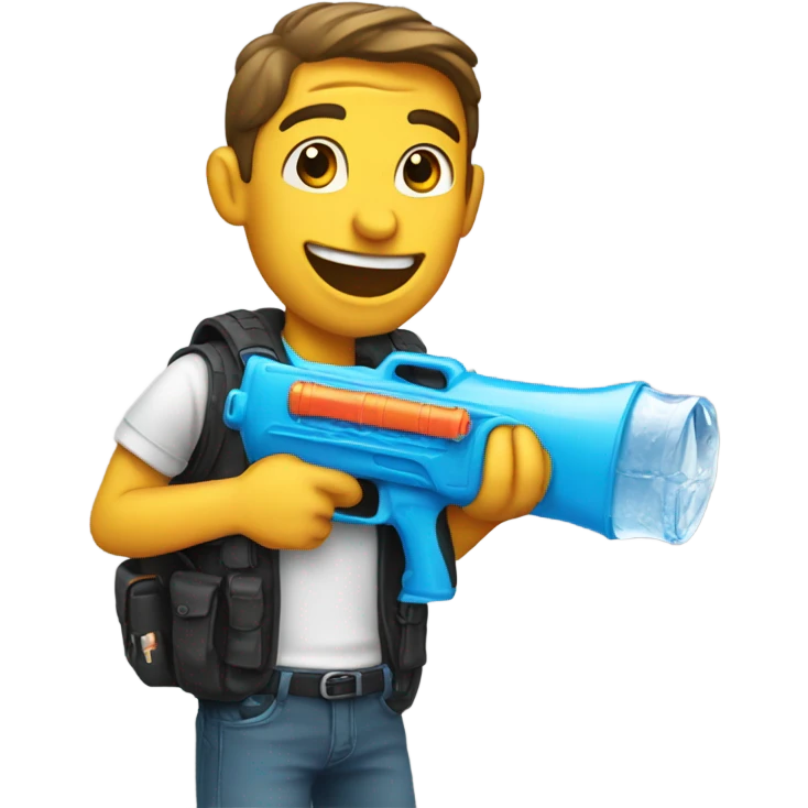 Man with a water gun emoji