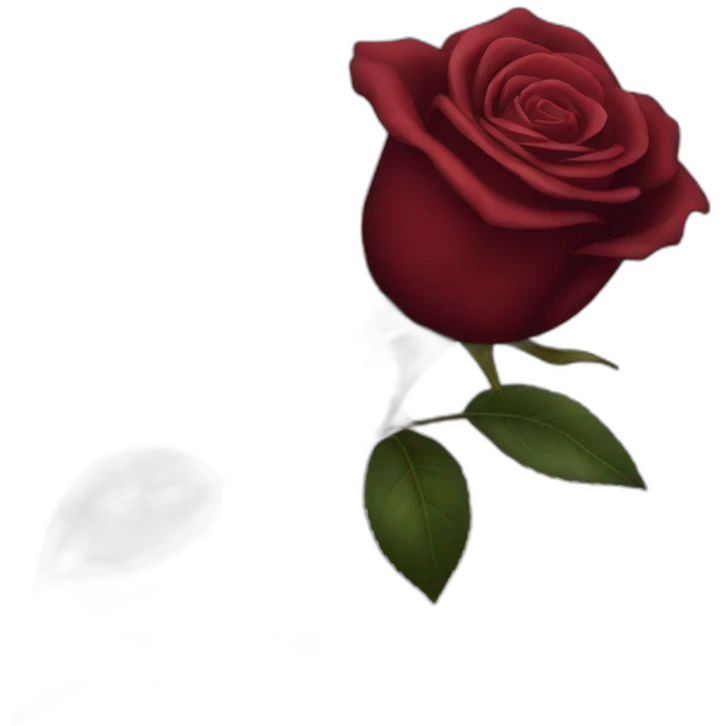 dark red rose emoji
