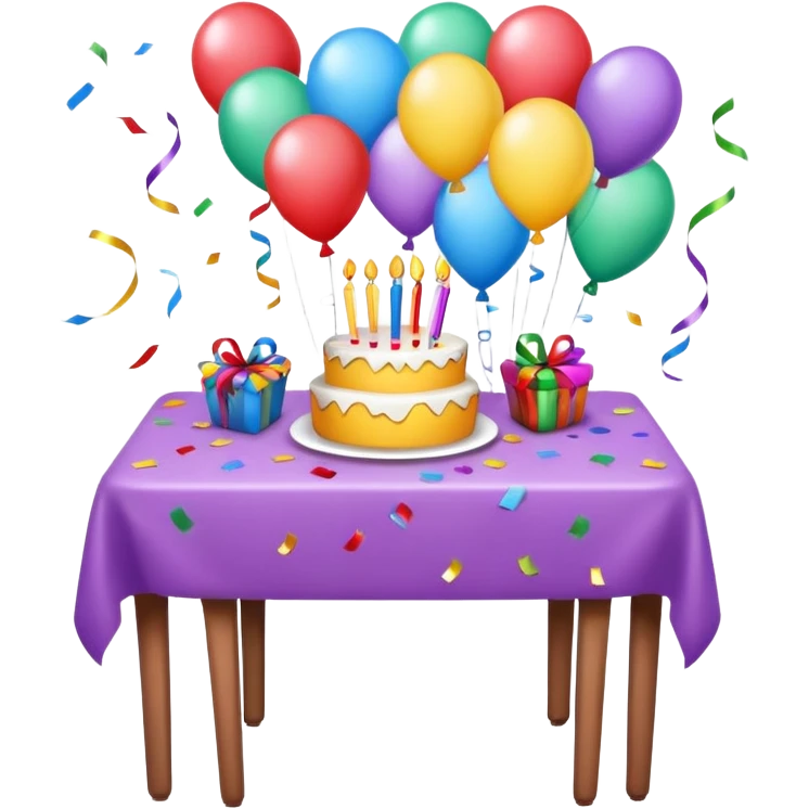 birthday table emoji