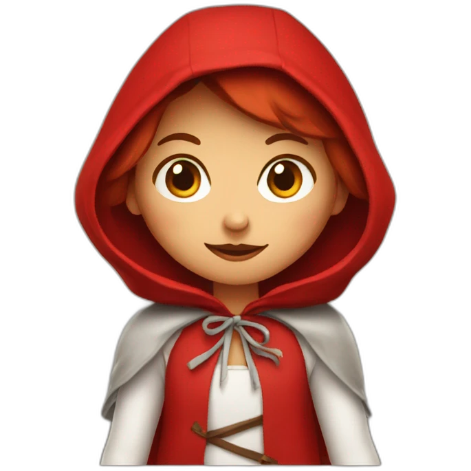 Little Red Riding Hood looks straight emoji