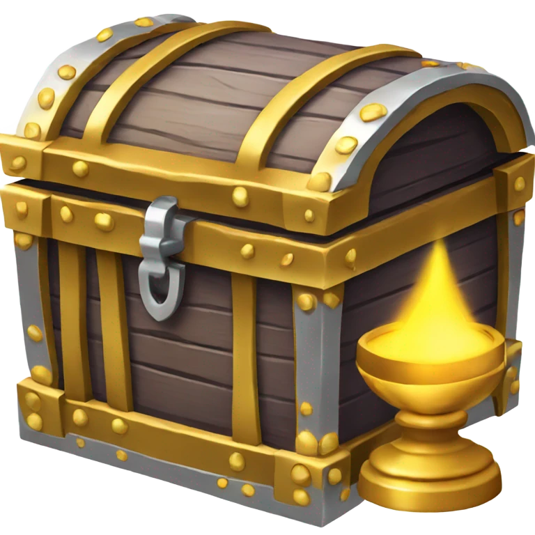 Single treasure chest shining  emoji