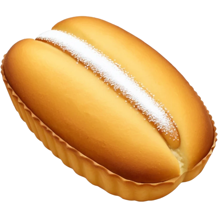 dessert Madeleine. without tail detail. long shape. 
one layer emoji