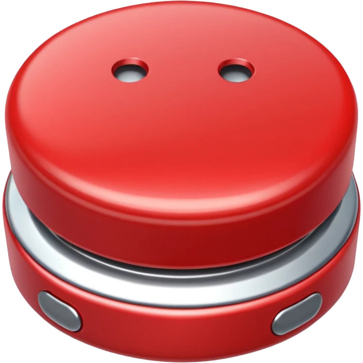 Red button ready to press emoji