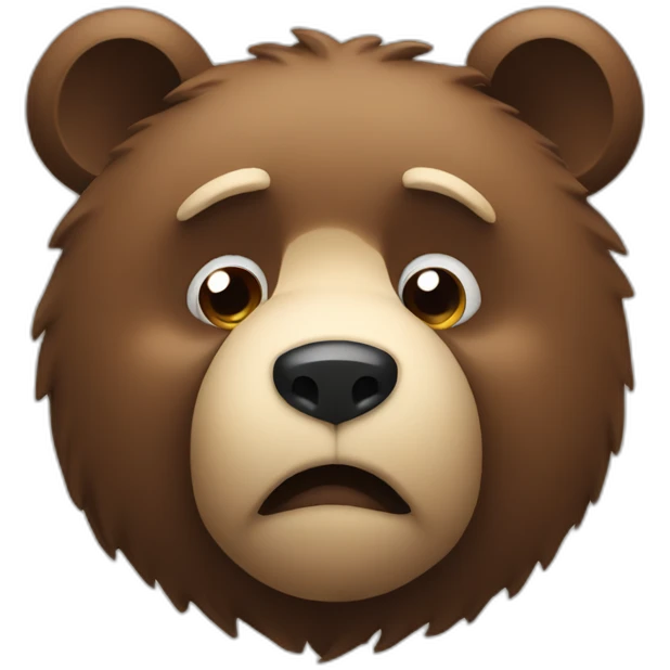 Bear glancing at watch emoji