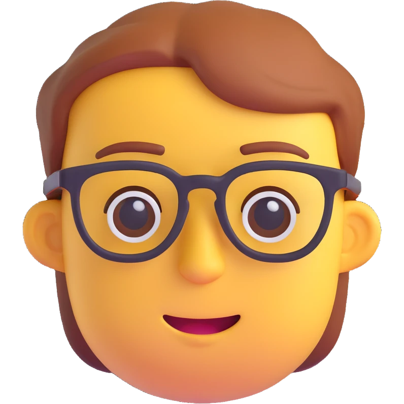 a smart person, 3D emoji style emoji