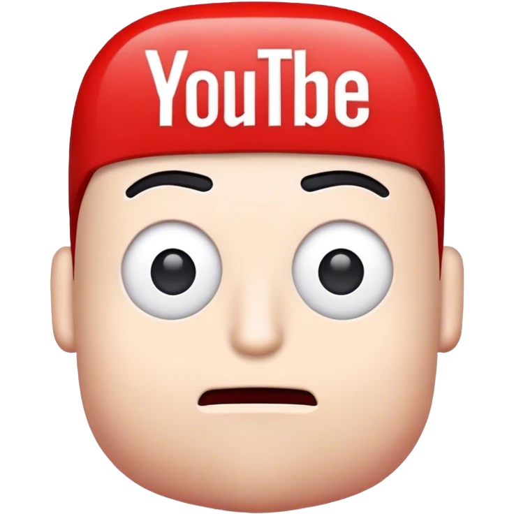 The YouTube logo is a head on a body emoji