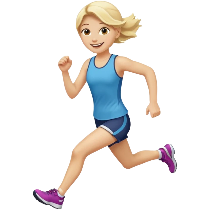 Blonde girl running emoji