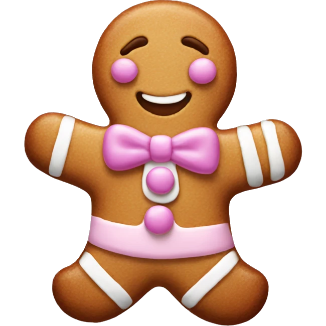 Pastel gingerbread man emoji