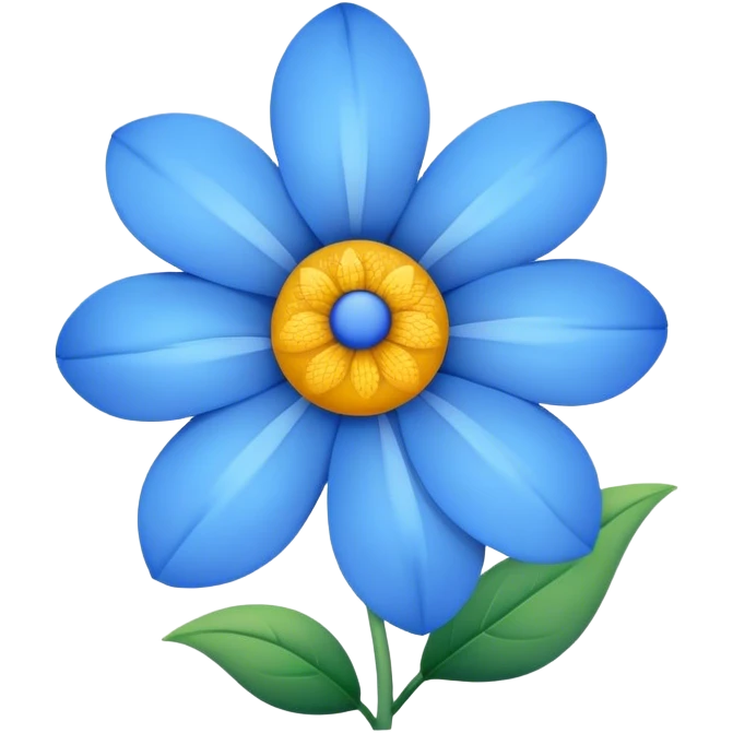 blue flower emoji