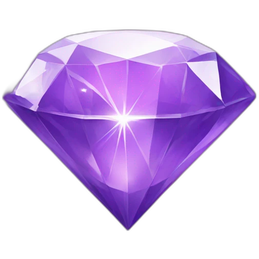 diamond purple with tree litlle stars up emoji