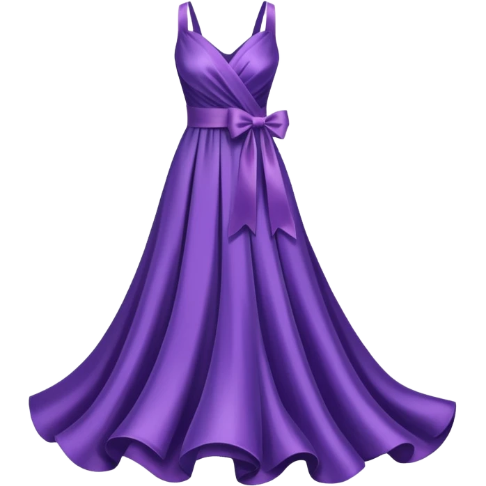 purple ribbon dress emoji