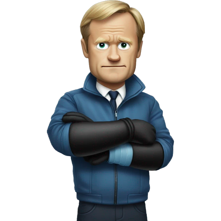 donald tusk wearing gloves emoji