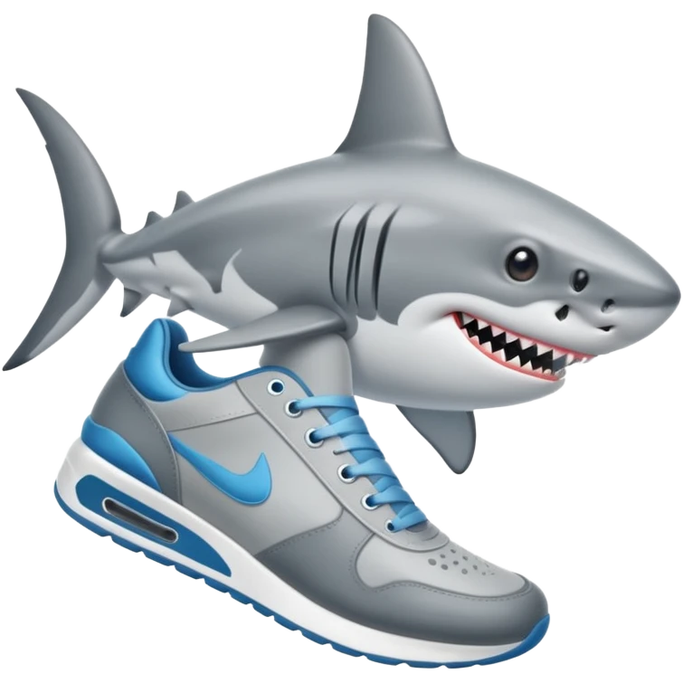 shark with shoes  emoji