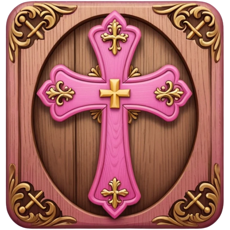 Pink christ cross emoji