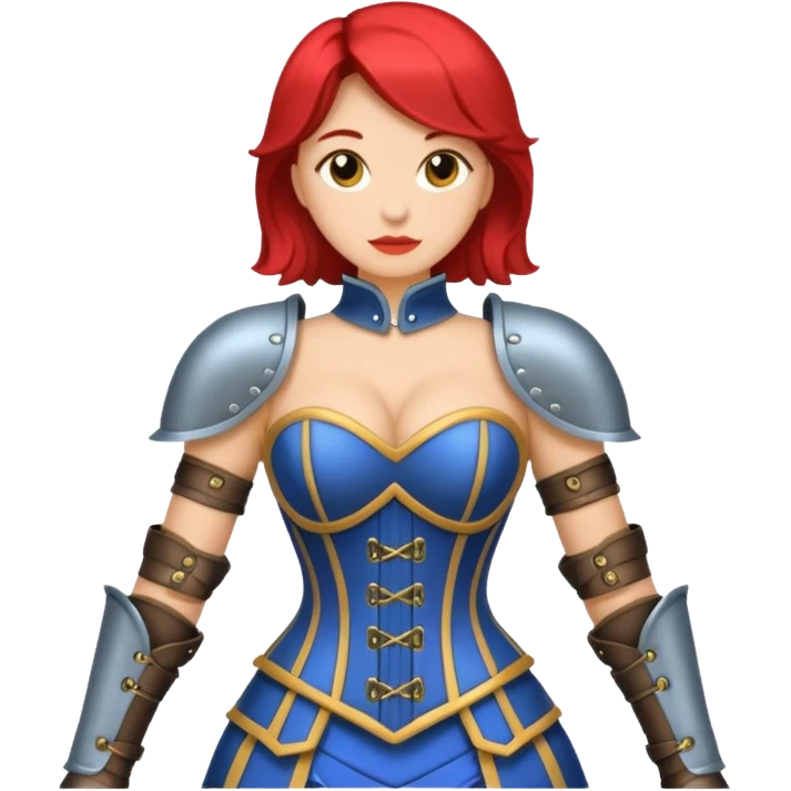 woman with corset armour emoji