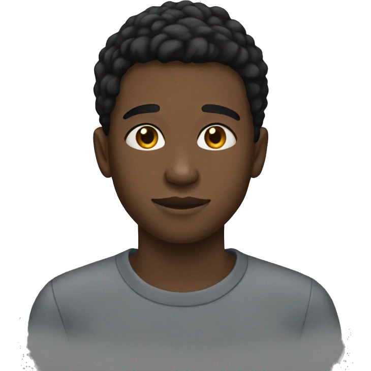 A 16 year old very thin black boy, has a fade cut emoji