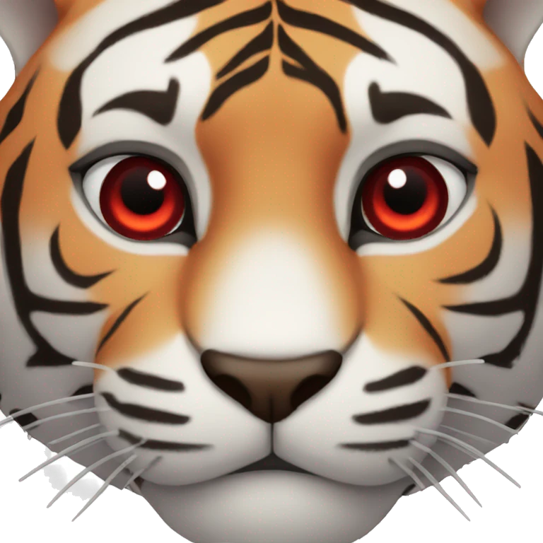 Tiger with red eyes  emoji