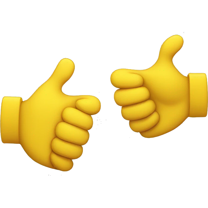 One yellow hand cranking the other one  emoji